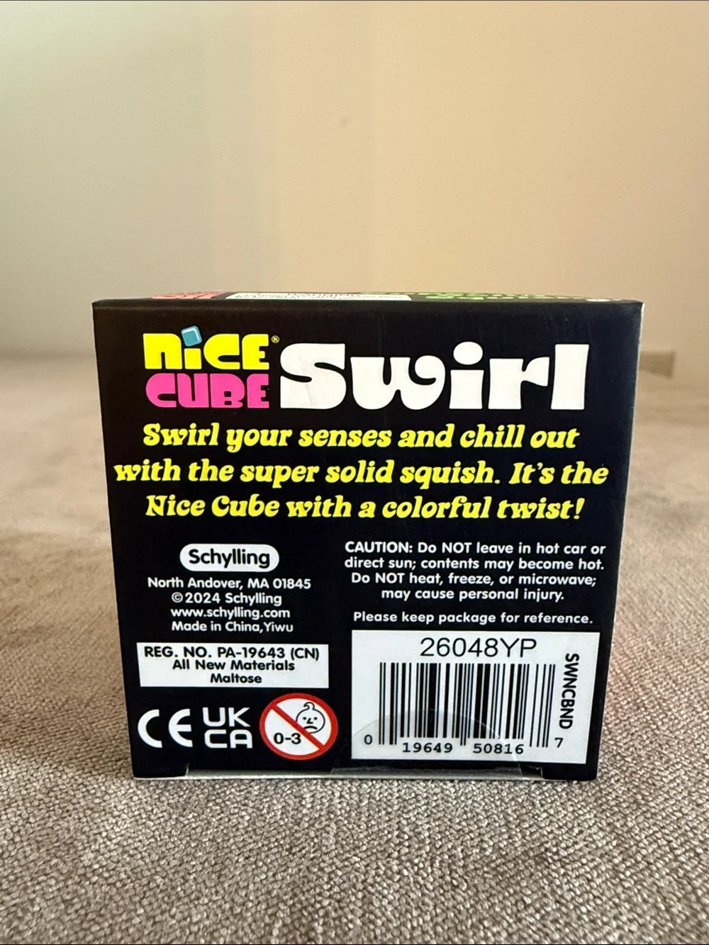 NeeDoh Nice Cube Swirl Super Solid Squish! - Purple